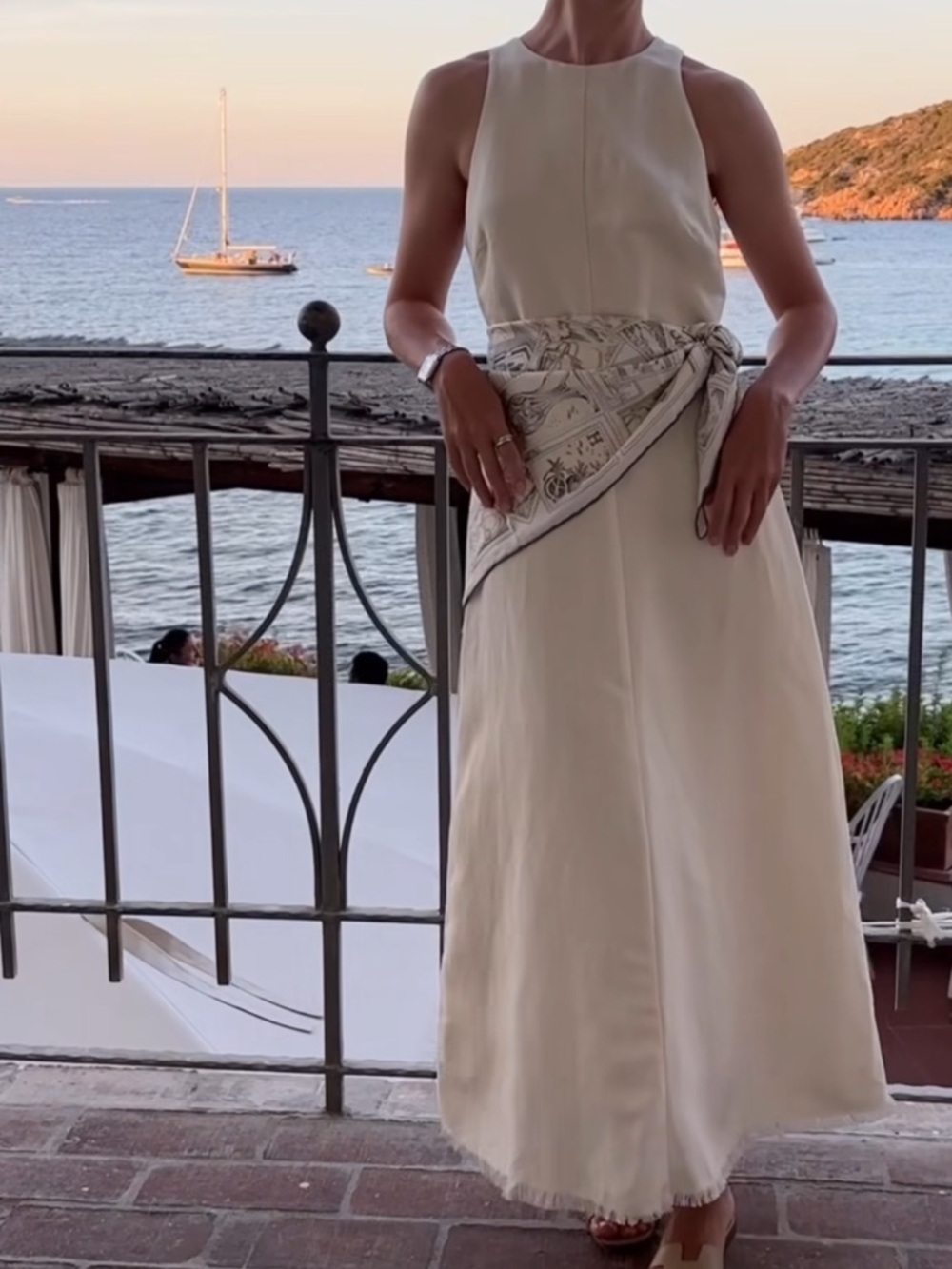 Mango LINEN DRESS WITH FRAYED HEM - Picture 2 of 11